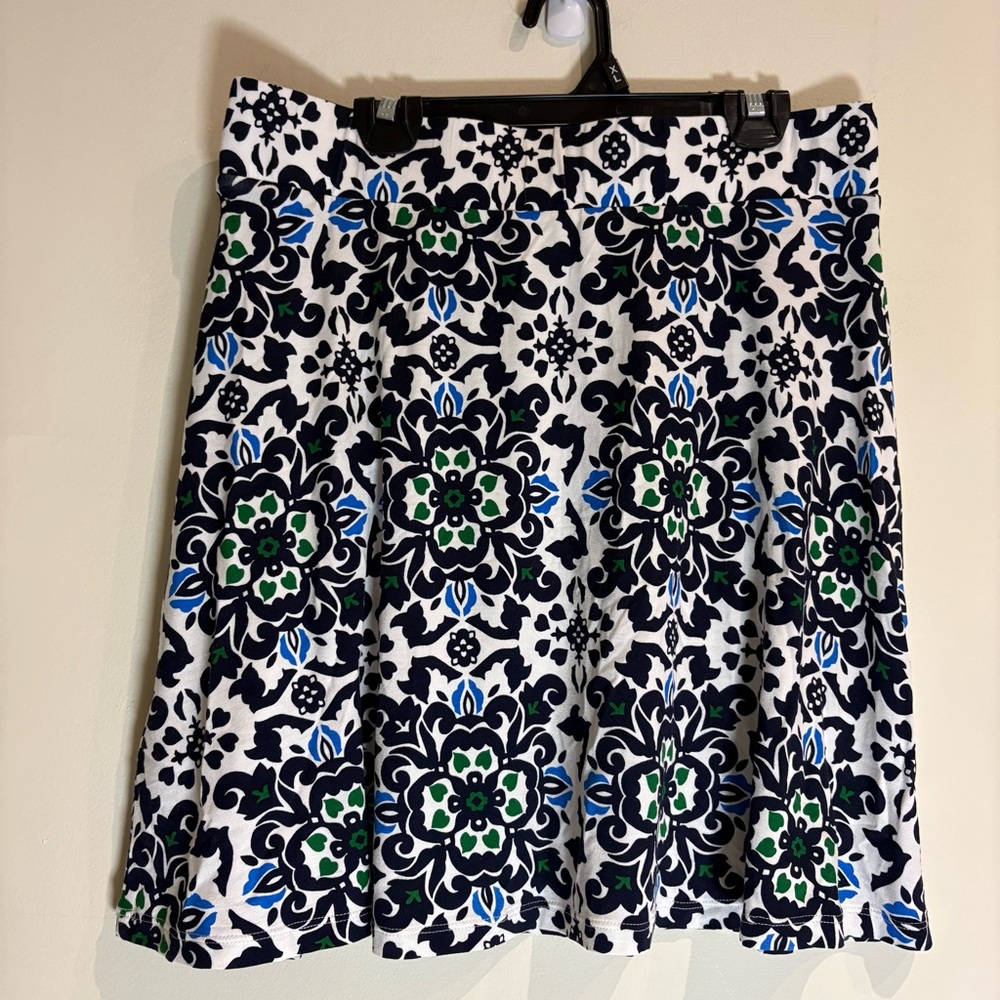 Boden Jersey Wrap Mini Skirt-French Navy, Opulent Pome Size 8 US - Picture 7 of 9